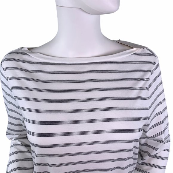 A New Day Women's White Striped Slim Fit Long Slee - Picture 6 of 11